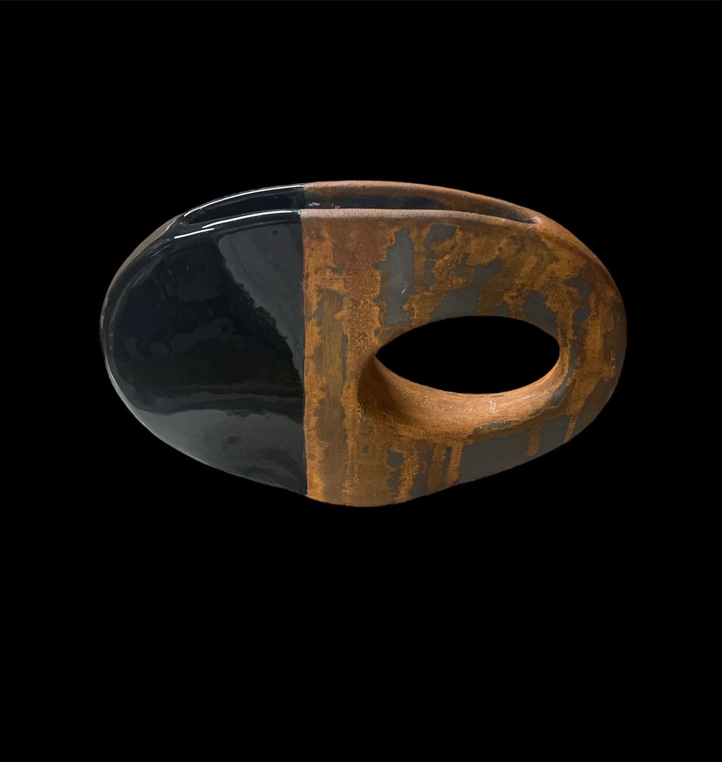 Vaso corten lucido